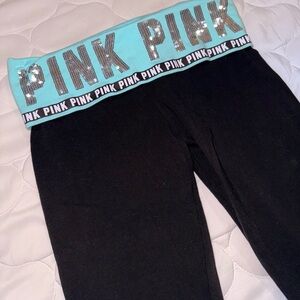 Y2K Victoria’s Secret PINK yoga bling leggings